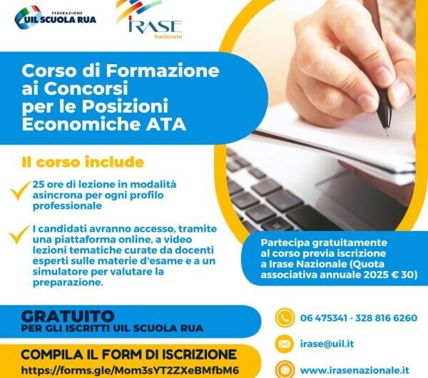 IRASE Nazionale | Corso di formazione ai concorsi per le Posizioni Economiche ATA