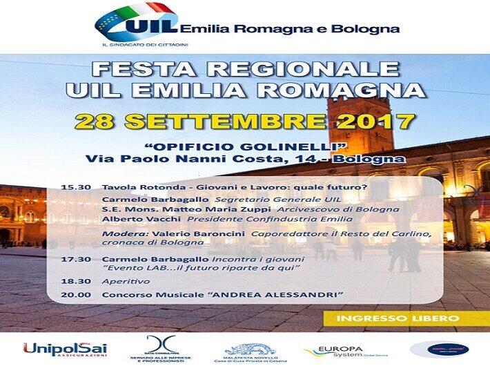 Festa UIL Emilia Romagna – giovedì 28 settembre 2017