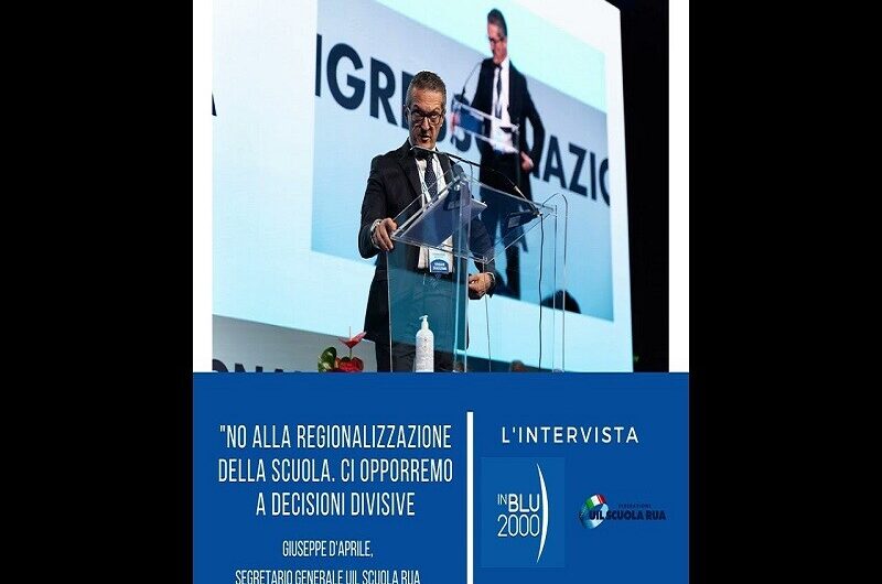 Autonomia Differenziata, D’aprile: in Italia la Scuola non si divide