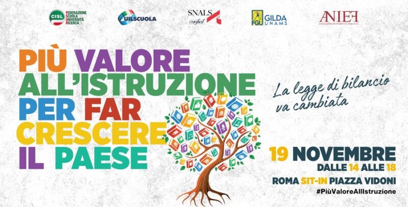 Il 19 novembre sit in a Roma per cambiare la Legge di Bilancio