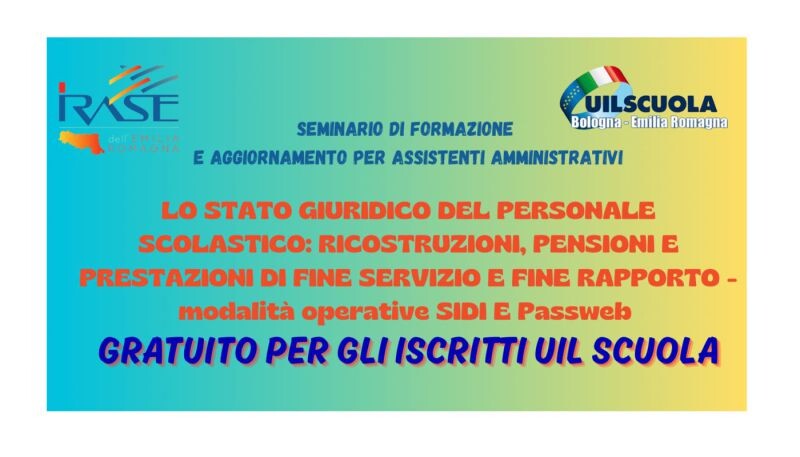 IRASE Regionale dell’Emilia Romagna | Seminario di formazione Assistenti Amministrativi