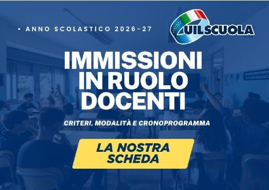 Immissioni in ruolo docenti a.s. 2026/2027: criteri, modalità e cronoprogramma